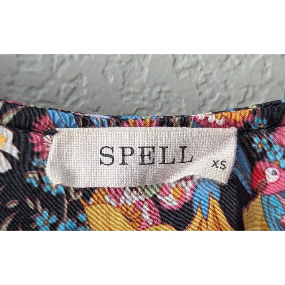 Spell & The Gypsy Last Drinks Bias Midi Dress Women's Size XS Evening Floral - Picture 3 of 8
